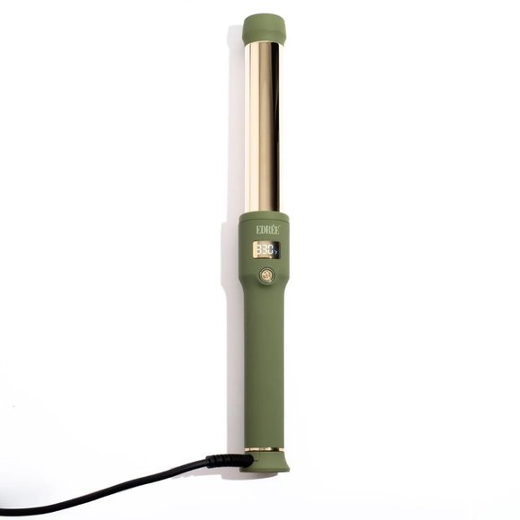 NEW  Edrée The Delilah 1.25" Barrel Curling Iron Wand in Olive Green - Picture 1 of 4
